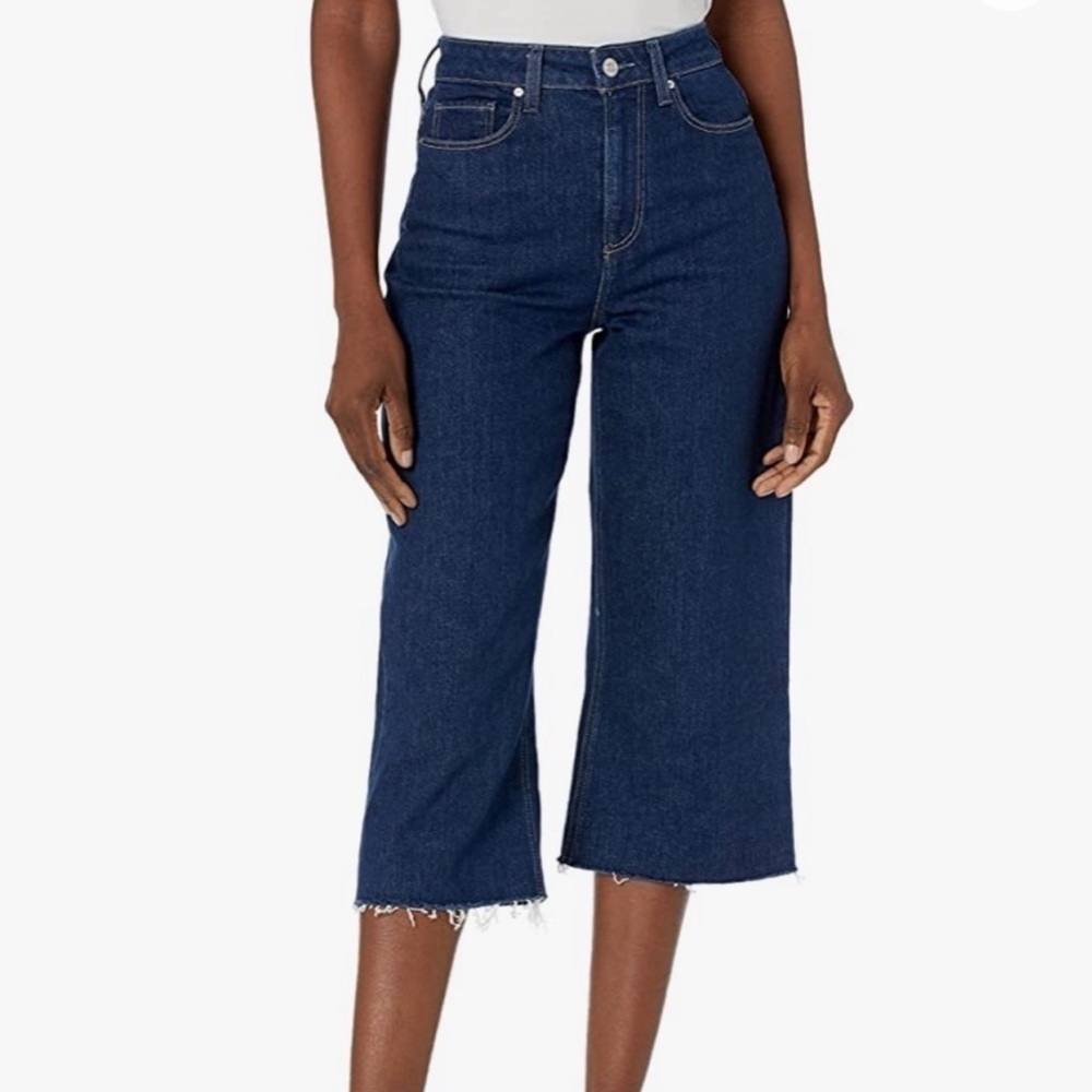 Paige Size 28 Clarice Culotte Santana Dark Wash Cropped Jeans Streetwear City